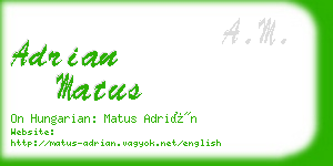 adrian matus business card